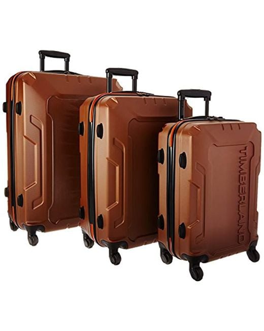 Timberland Brown 4 Piece Spinner Luggage Set for men
