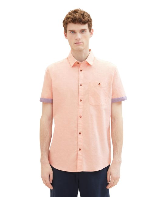 Tom Tailor Regular Fit Oxford Hemd in Pink für Herren