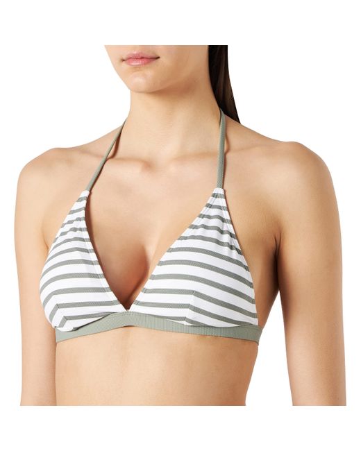 Esprit Hamptons Beach Rcs Pad.halterbikini Voor in het Blauw Lyst