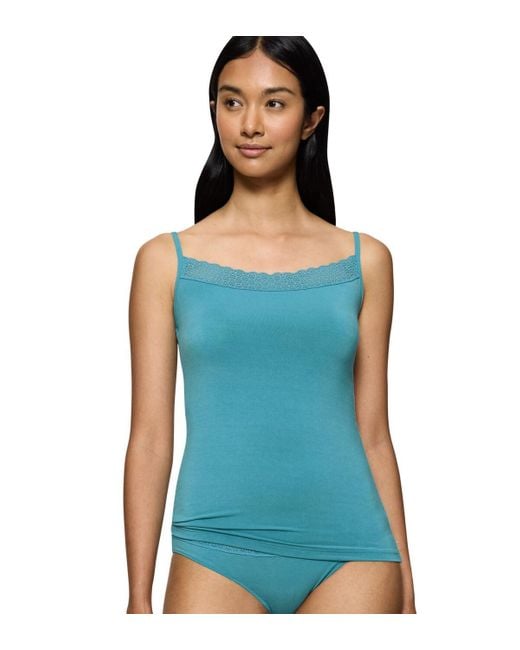 Triumph Feel Of Modal Spaghetti Top Quiet Turquoise in het Blue