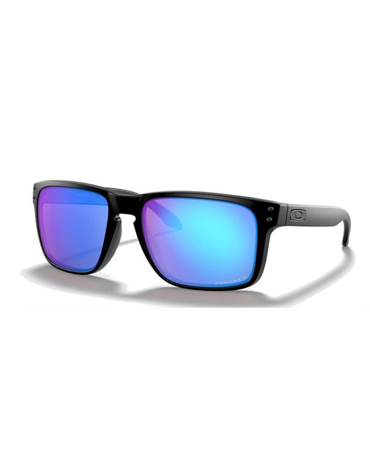 Oakley Holbrook Sunglasses Matte Black With Ice Iridium Polarized Lens + Sticker for men