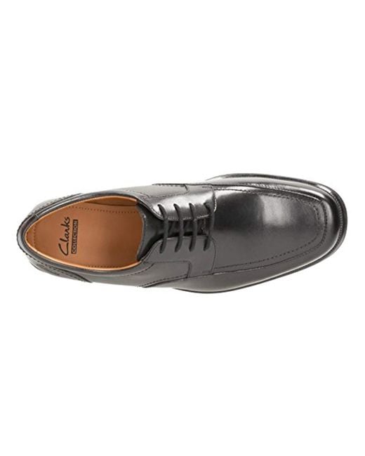 Clarks Lace up Derby Shoes Huckley Spring Black Leather for Men