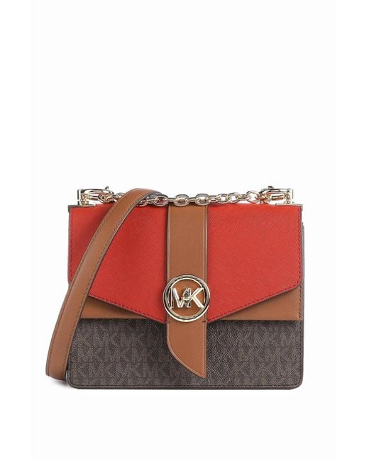 Michael Kors Red Sm Conv Xbody Bag