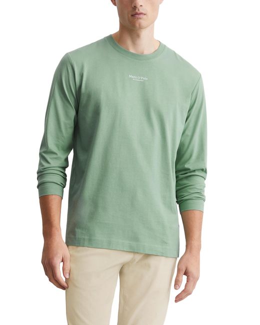 Marc O' Polo Marc OߴPolo Langarmshirt aus Bio-Baumwolle Basic in Green für Herren