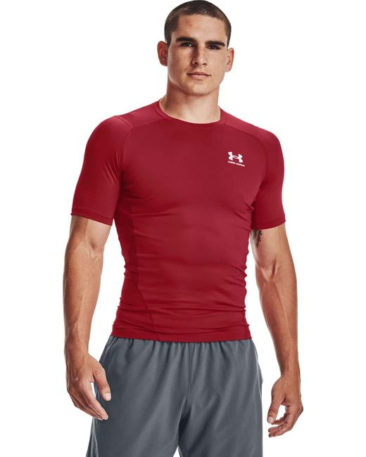 Under Armour HeatGear Kompressions-T-Shirt für in Red für Herren