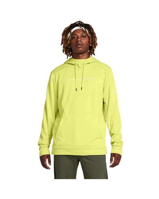 Under Armour Yellow Armour Fleece Graphic Hoodie Lime / Lime for men