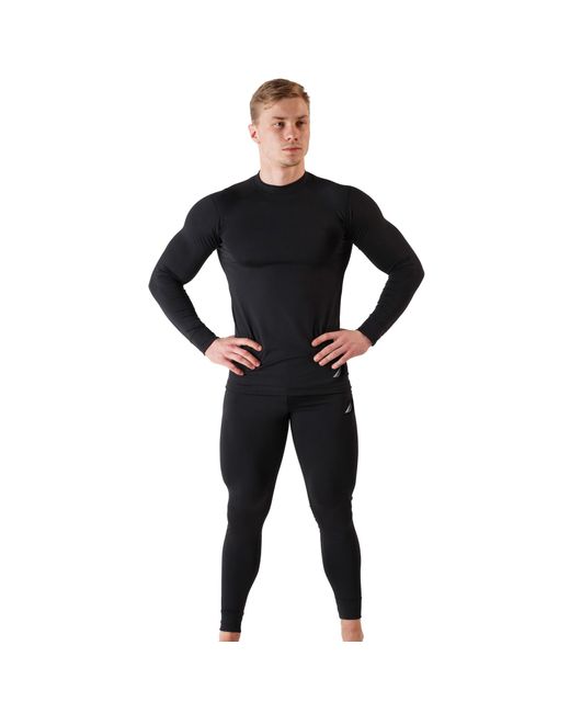 Ensemble de couches de base pour homme – Haut et bas – Chemises de compression pour Nautica pour homme en coloris Black