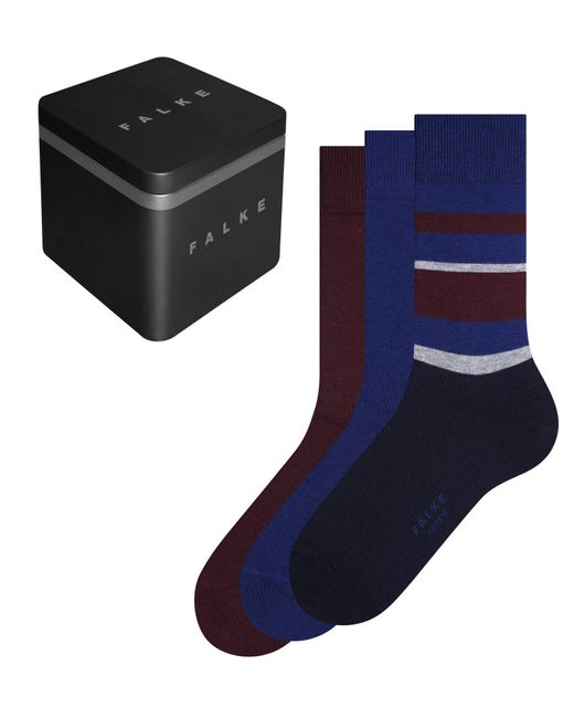 Falke Blue Happy Box Uni 3-pack M So Cotton Plain 3 Pairs Socks for men