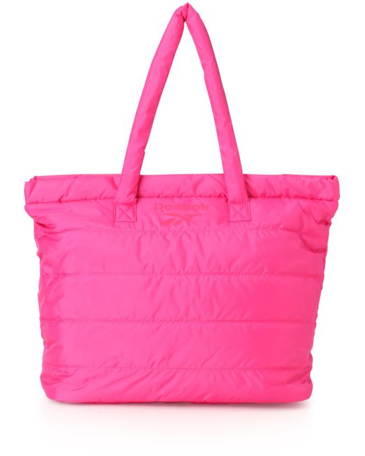 Reebok Pink Quilted Carry-all Sports Gym Shoulder Bag - Casual Purse Hand