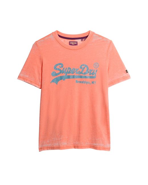 Embellished VL T Shirt Superdry en coloris Pink