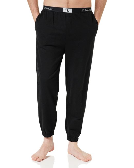 Pantaloni da Jogging Uomo Sweatpants Lunghi di Calvin Klein in Black da Uomo