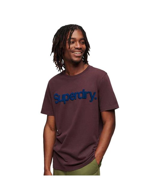 Core Logo Classic T Shirt Superdry pour homme en coloris Purple