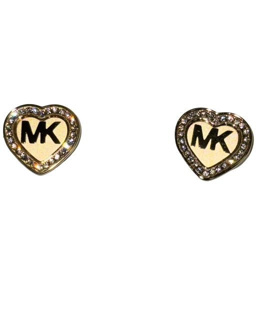 Michael Kors Black Mkj6260040 Tone Stainless Steel Glitz Stud Earrings