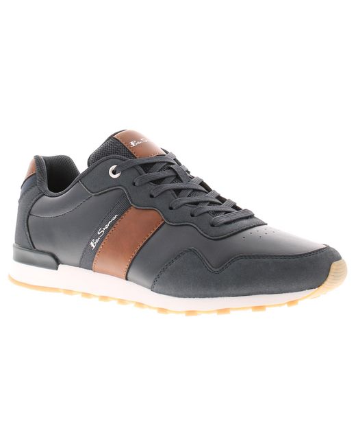 Owen Retro Sneakers di Ben Sherman in Black da Uomo