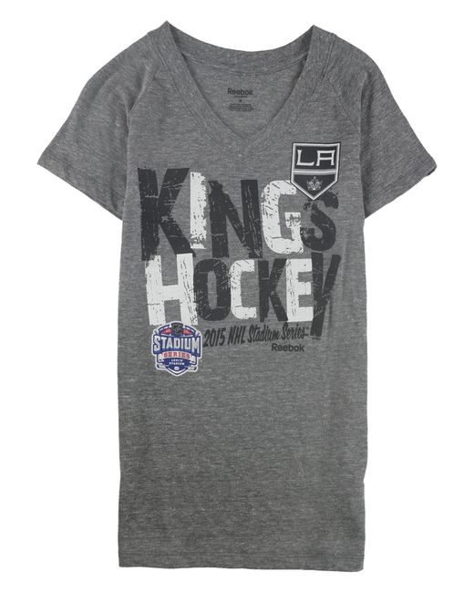 Reebok Gray S Kings Hockey 2015 Graphic T-shirt