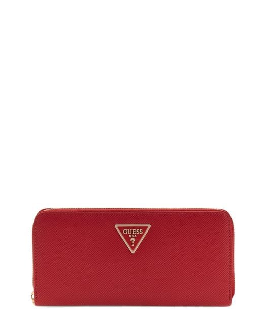 Guess Laurel II Large Zip Around Wallet L Red