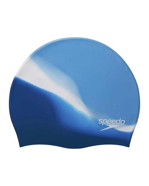 Speedo Multi Colour Silicone Cap - Blue/white for men