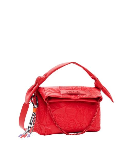 Desigual Red Alpha LOVERTY 3.0 Accessories PU Hand Bag