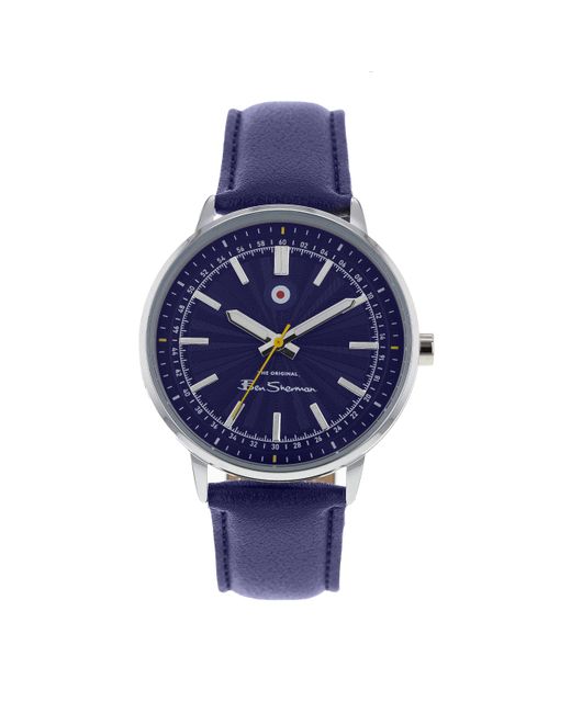 Ben Sherman Blue Bs088u Navy Pu Strap Watch With Navy Dial for men