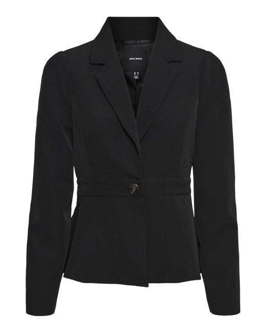 Vmtahina LS Fitted Peplum Blazer di Vero Moda in Black