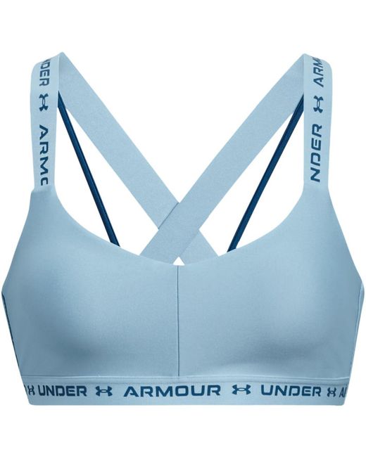 Under Armour Blue Ua Crossback Low Sports BH Unterhemd