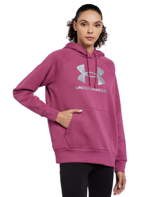 Felpa con cappuccio da donna Rival Fleece Shimmer di Under Armour