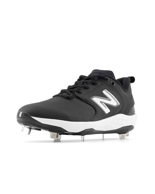 New Balance Black Fresh Foam X 3000 V6 Metal Baseball Shoe for men