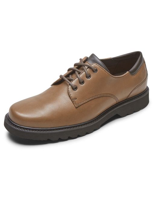 Rockport Brown Northfield Leather Lace Up Shoes for men