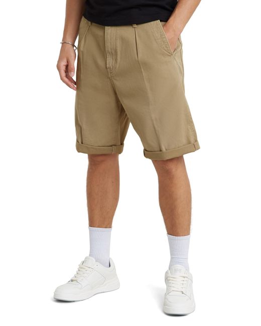 G-Star RAW Natural Pleated Chino Shorts for men