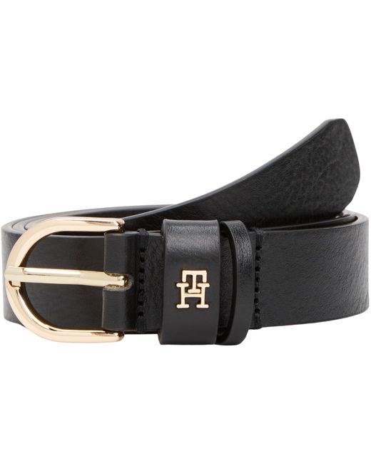 Tommy Hilfiger Black Gürtel Essential Effortless 2,5 cm Ledergürtel