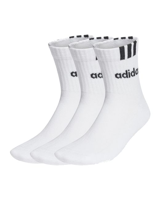 Adidas 3 Stripes Linear Socks Socken 3er Pack in White für Herren
