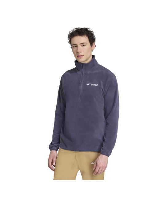 Adidas Terrex Multi Essentials Half Zip Fleece Jacket in het Blue voor heren