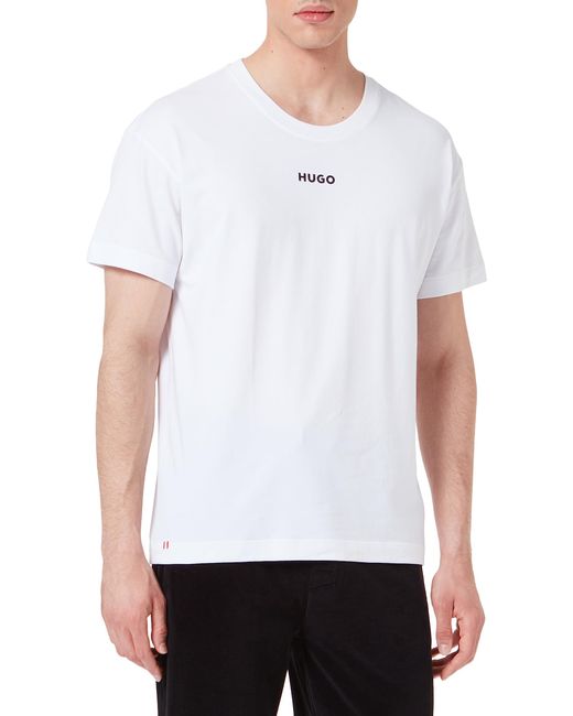 HUGO White Linked Pyjama T-shirt for men