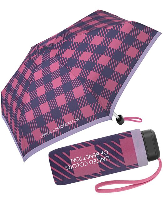 Ombrello tascabile Ultra Mini Flat di Benetton in Purple