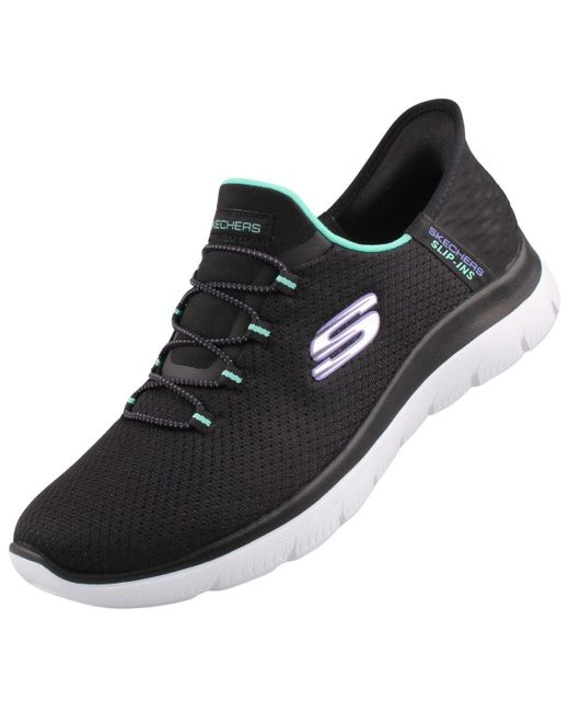 Skechers Summits Diamond Dream Black/turquoise & Purple