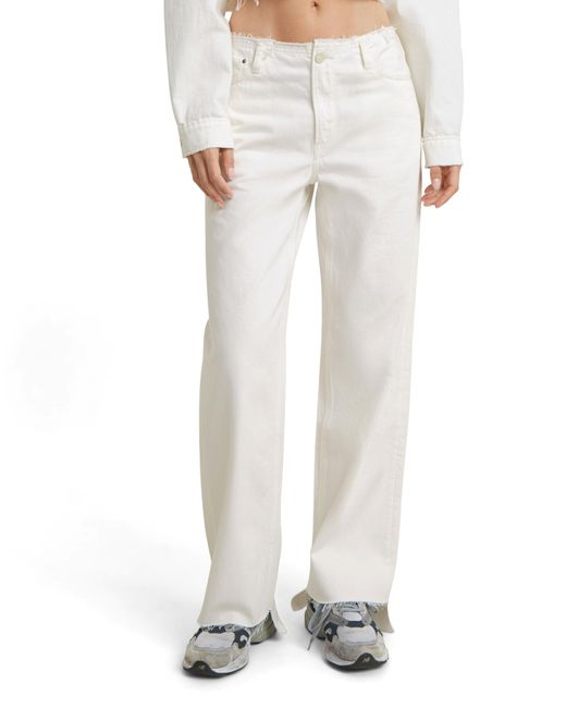 G-Star RAW White Judee Cut Waistband Low Waist Loose Jeans