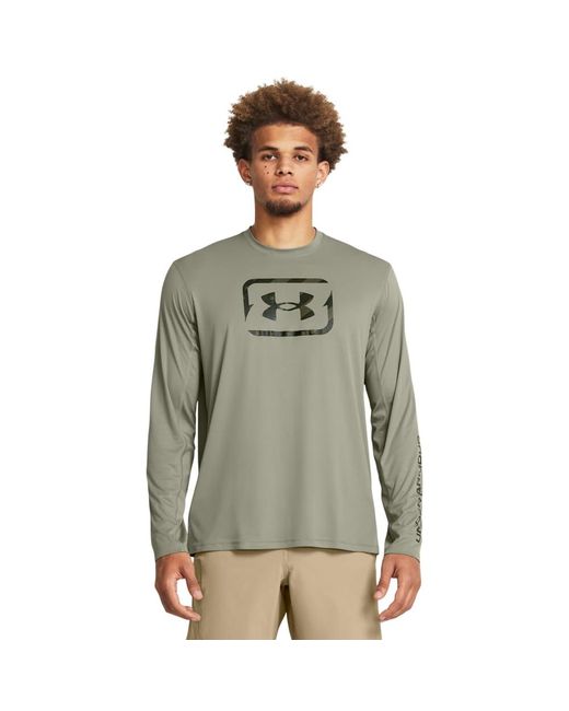 Under Armour Green Iso-chill Freedom Hook Long Sleeve T-shirt for men