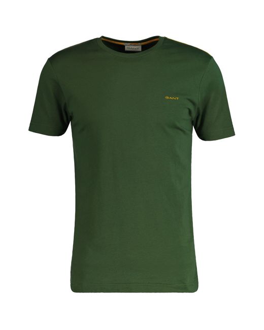Gant Green Contrast Logo Ss T-shirt for men