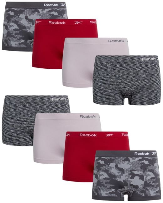 Reebok Gray Underwear – 8 Pack Plus Size Seamless Brief