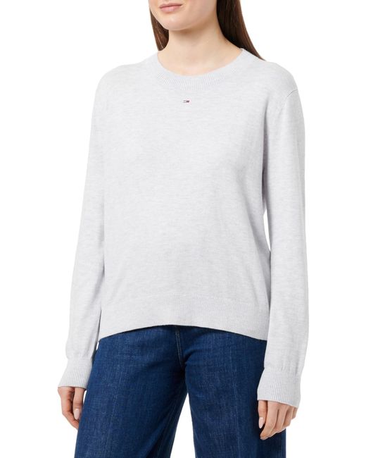 Tommy Hilfiger White Tjw Essential Crew Neck Sweater Pullovers