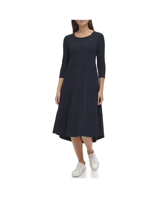 Tommy Hilfiger Blue Sportswear Dress,sky Captain,xs