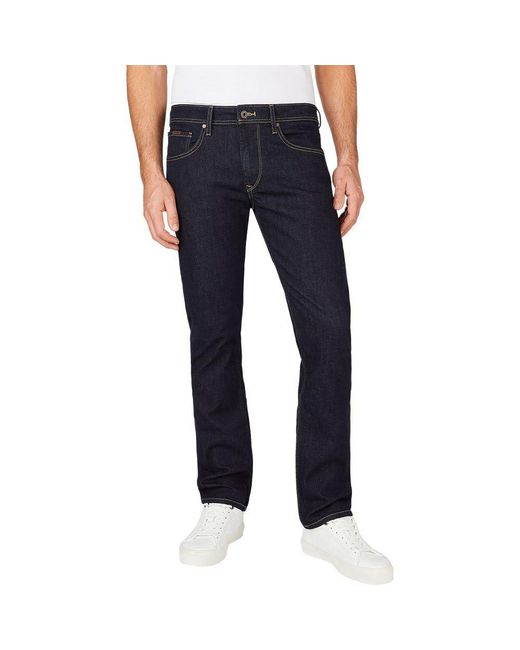 Pepe Jeans Blue Stretch Straight Pm207393 Jeans for men