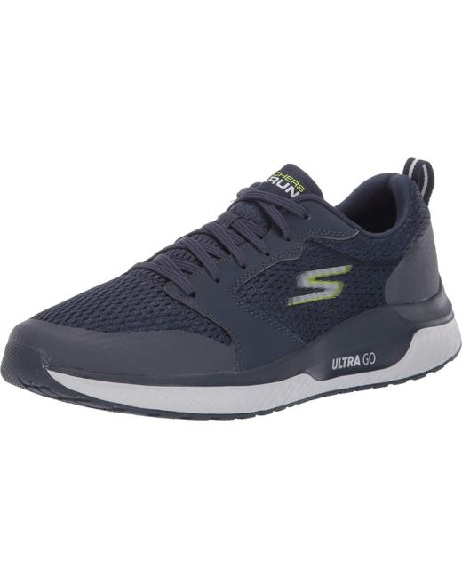 Skechers Synthetic Go Run Steady-54888 Sneaker in Navy/Lime (Blue) for Men  - Lyst