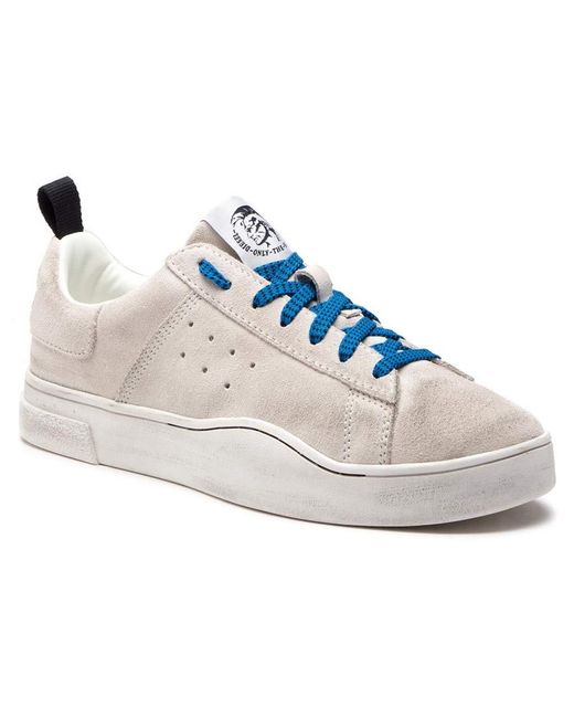 Scarpe Sneaker Uomo in Pelle Colore Bianco di DIESEL in Blue