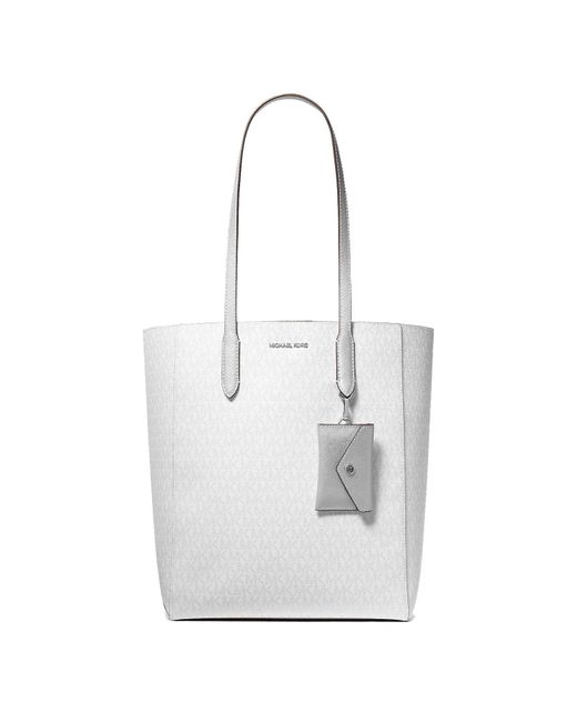 Michael Kors White Vincent Große Tragetasche aus Saffiano-Leder mit Kartenetui