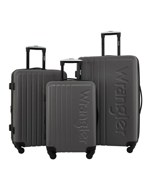 Wrangler Black Travelers Club 2 3 Pc Hardside Spinner Luggage Set