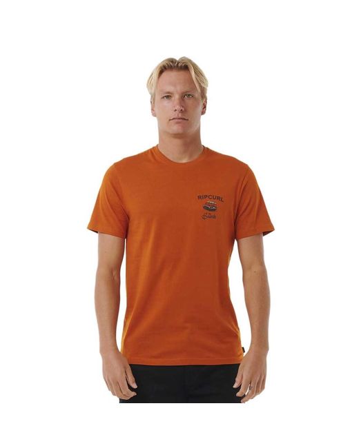 Rip Curl Search Trip Tee T-Shirt Top Orange Amber für Herren