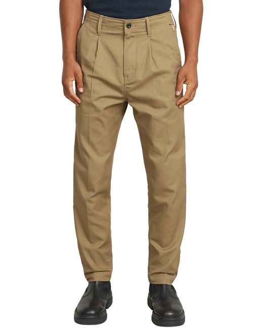 G-Star Geplooide Chino Relaxed in het Natural voor heren