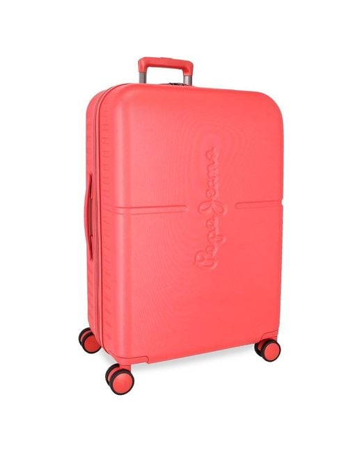 Highlight Set di valigie rosso 55/70 cm rigido ABS chiusura TSA integrata 116L 7,54 kg 4 ruote doppie bagaglio mano by Joumma di Pepe Jeans in Pink da Uomo