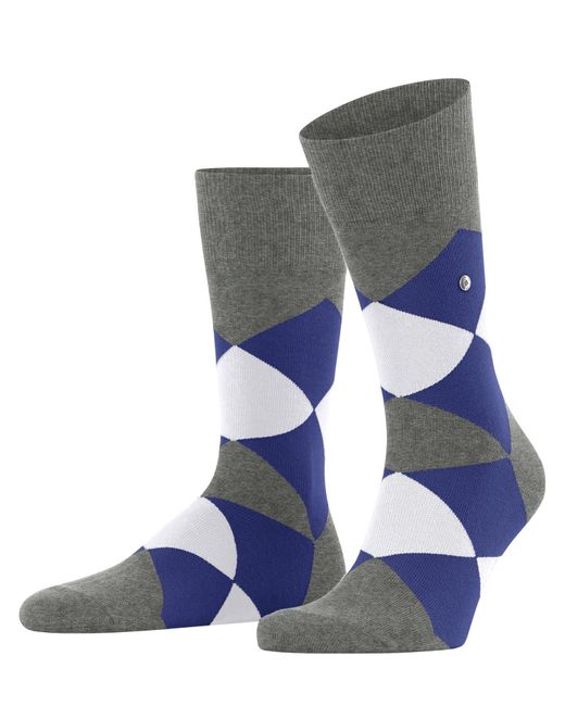 Falke Blue Burlington Clyde M So Cotton Patterned 1 Pair Socks for men